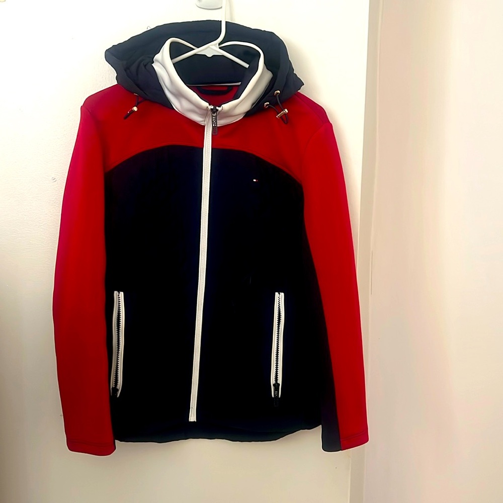 Tommy Hilfiger Red and Navy Quilted Jacket